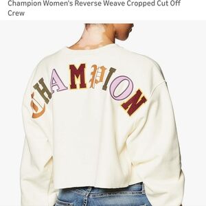 Champion Women's Reverse Weave Cropped Cut Off Crew